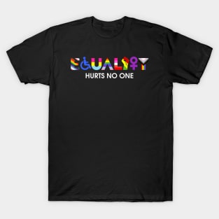 Human Rights Equality Hurts No One LGBT Equality Gay Pride T-Shirt